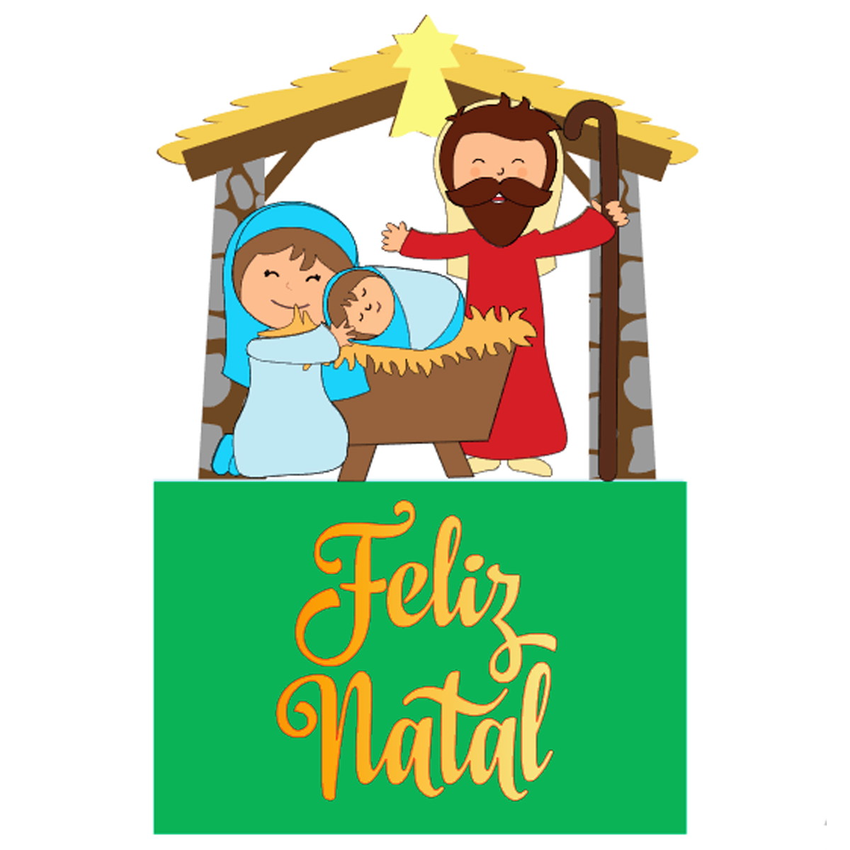 Arquivo Corte: Topo de Bolo Feliz Natal Presépio 108