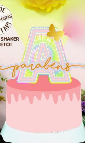 Arquivo Topo de Bolo Letras Alfabeto Shaker Parabens #15804