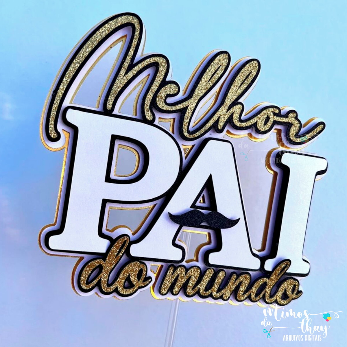 Arquivo Corte: Topo de Bolo Melhor Pai Dia dos Pais 062