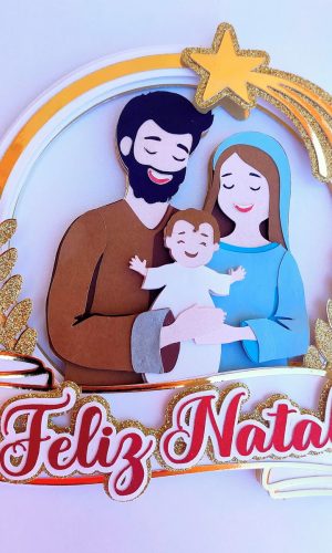 Arquivo Corte: Topo de Bolo Nascimento de Jesus Natal 140