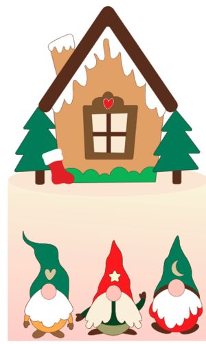 Arquivo Corte: Topo de Bolo Natal Ajudantes Noel 086