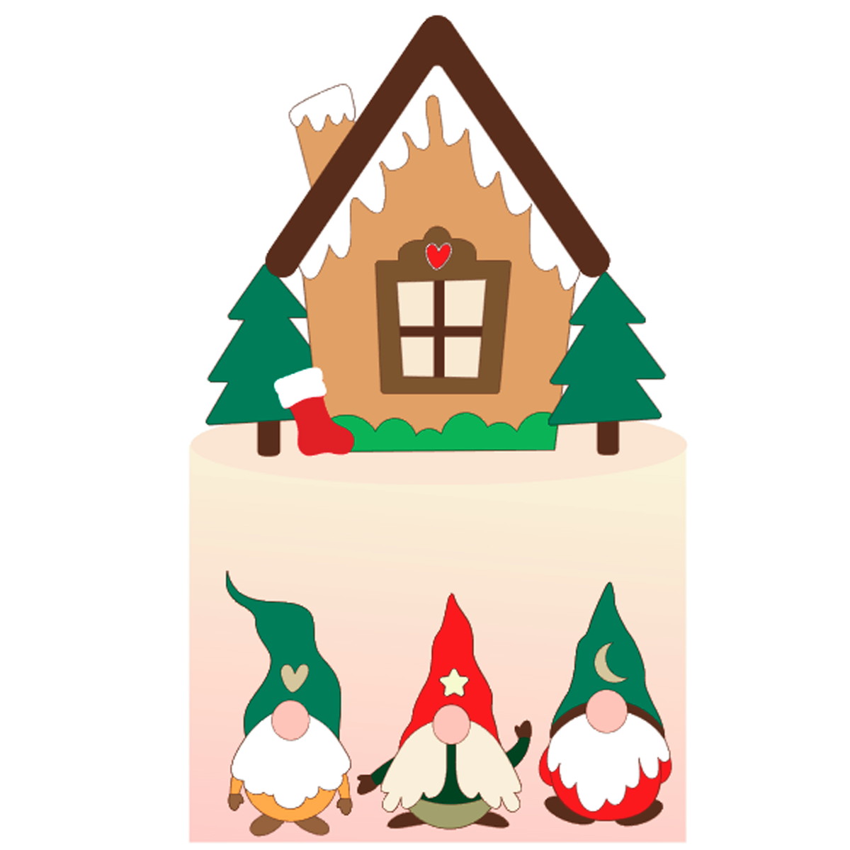 Arquivo Corte: Topo de Bolo Natal Ajudantes Noel 086