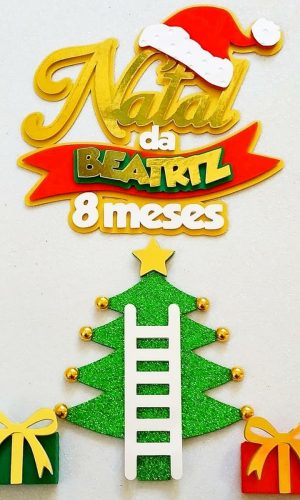 Arquivo Corte: Topo de Bolo Natal Árvore e Presentes 048