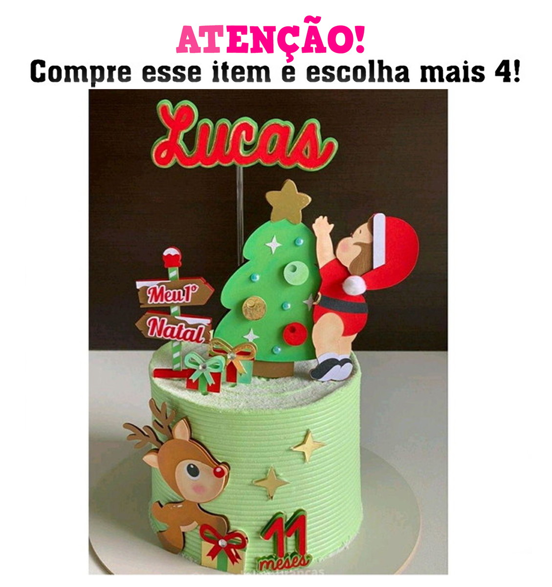 Arquivo Corte Topo de bolo Natal Bebê 016 - Imagem 2