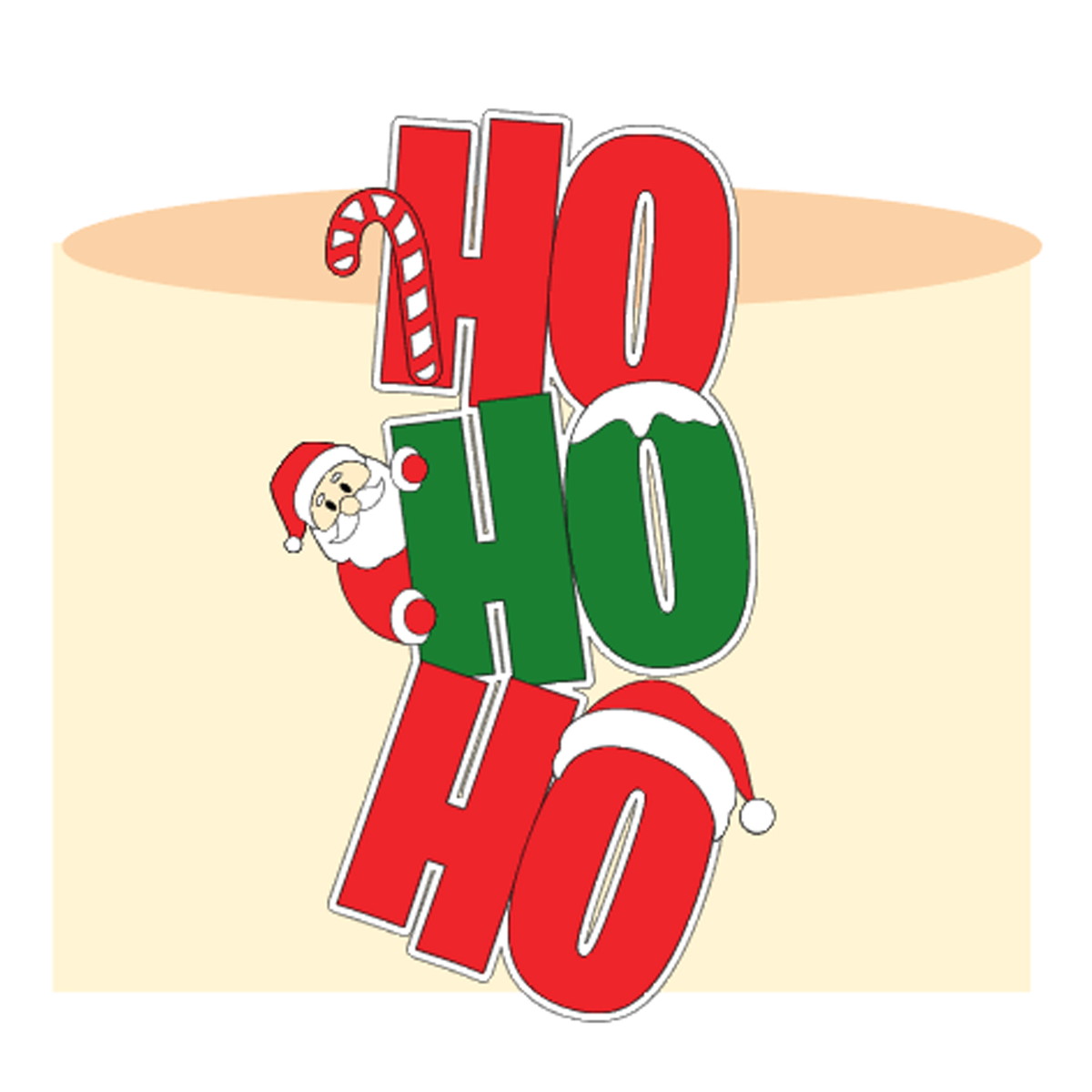 Arquivo Corte: Topo de Bolo Natal Hohoho 067
