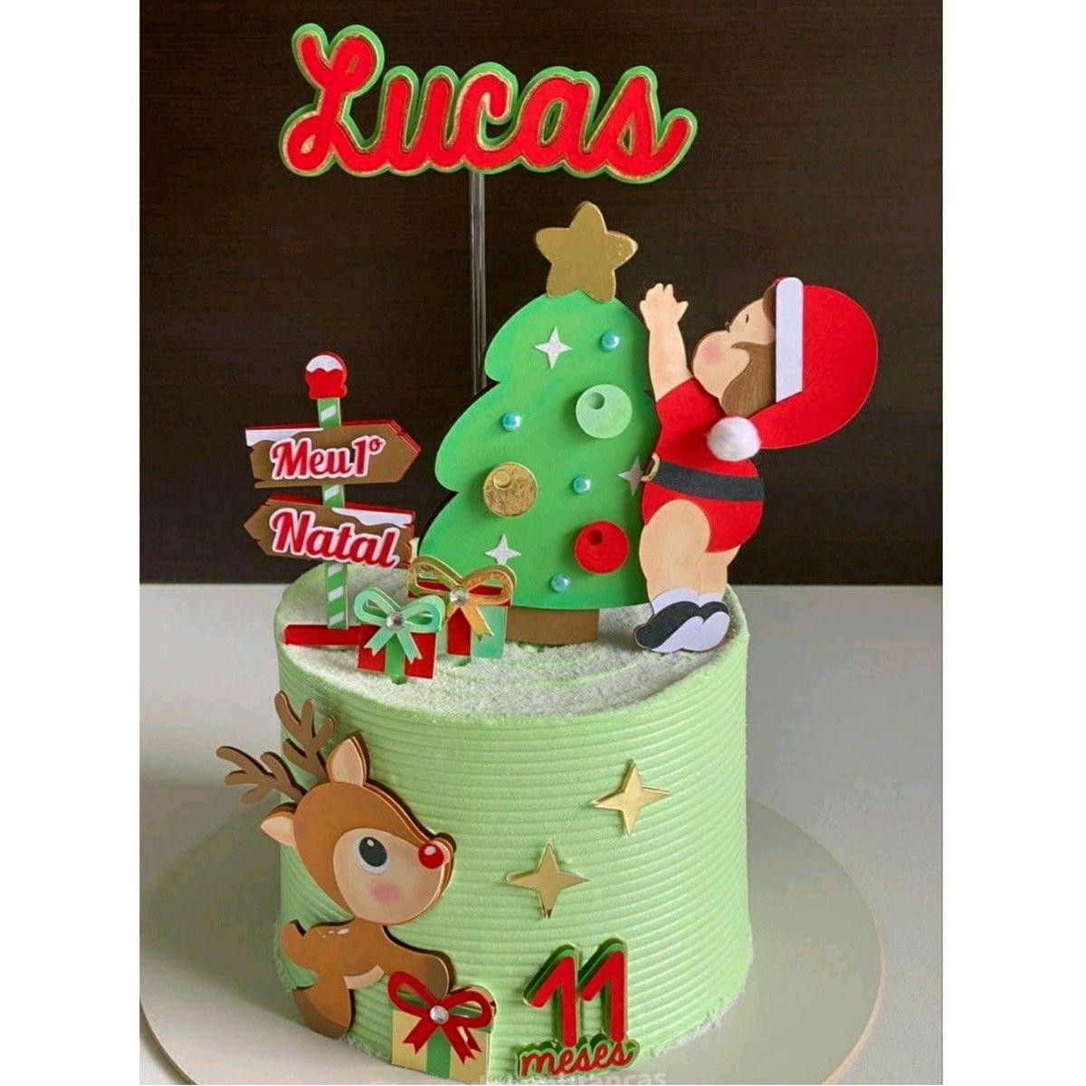 Arquivo Corte Topo de Bolo Natal Natalino #2790 Studio - Imagem 2