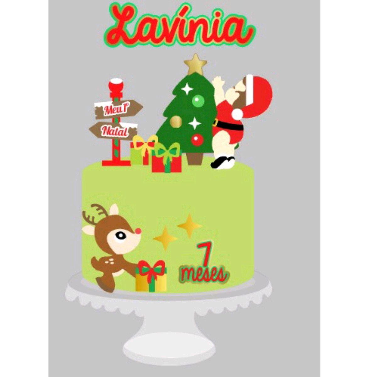 Arquivo Corte Topo de Bolo Natal Natalino #2790 Studio