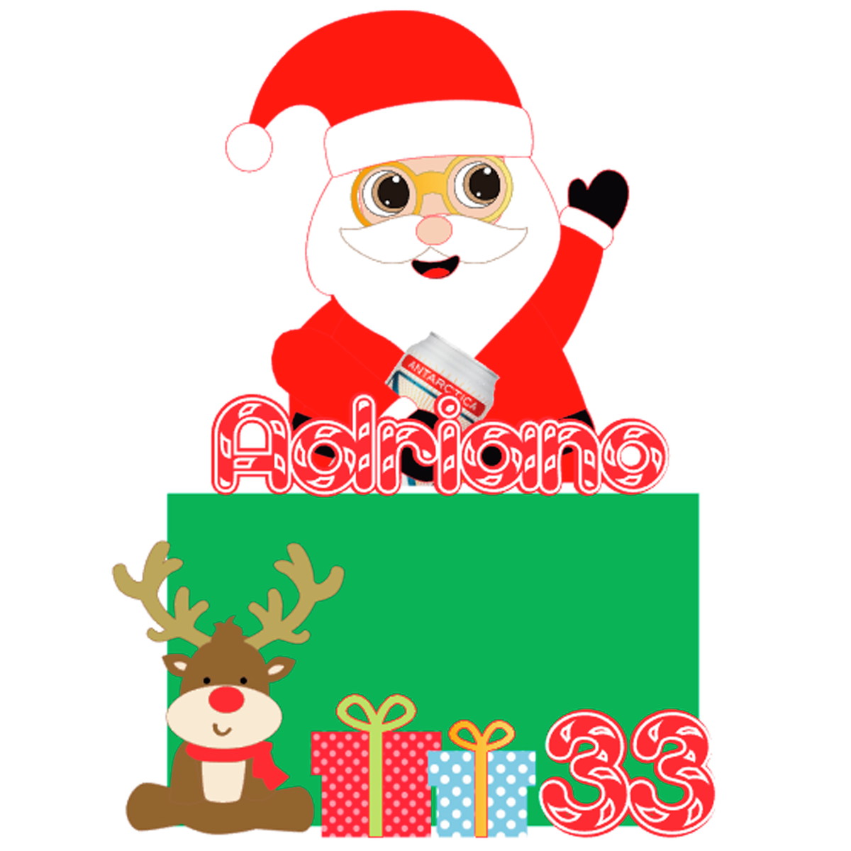 Arquivo Corte: Topo de Bolo Natal Papai Noel 126