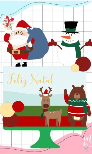 Arquivo Corte: Topo de Bolo Natal Papai Noel Fofo 208