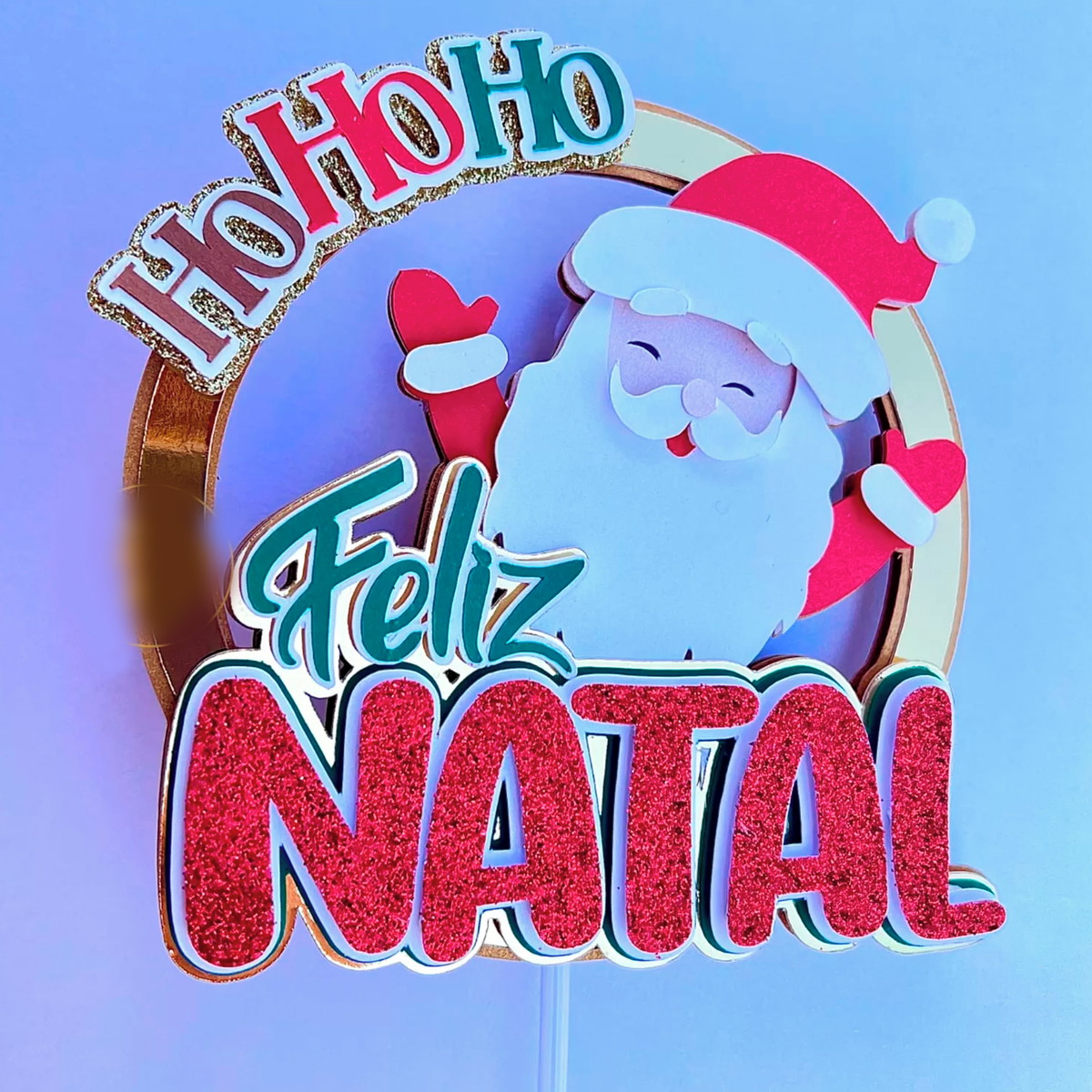 Arquivo Corte: Topo de Bolo Natal Papai Noel Hohoho 133
