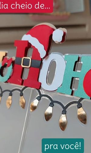 Arquivo Corte: Topo de Bolo Natal Papai Noel Hohoho 191