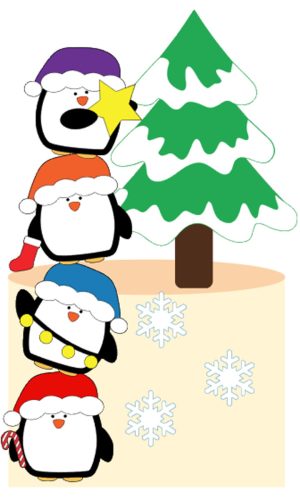 Arquivo Corte: Topo de Bolo Natal Pinguim 064