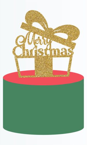 Arquivo Corte Topo de Bolo Natal Presente Camadas 021