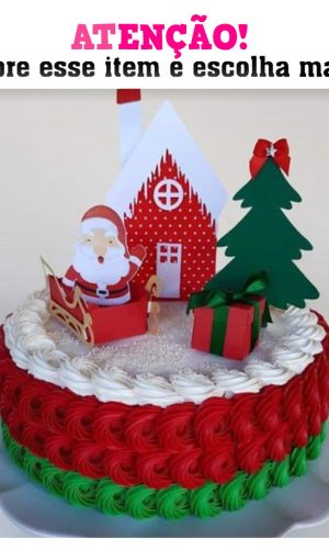 Arquivo Corte Topo de bolo Natal trenó 012