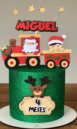 Arquivo Corte: Topo de Bolo Natal Trenzinho Papai Noel 122
