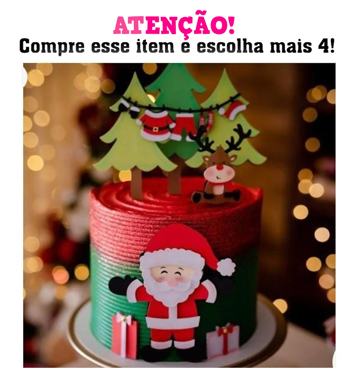 Arquivo Corte Topo de bolo Natal Varal 015