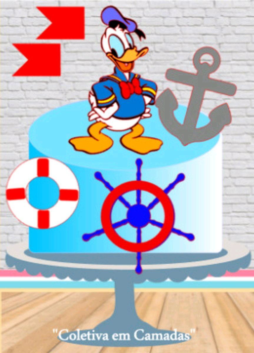 ARQUIVO CORTE TOPO DE BOLO PATO DONALD - CAMADAS (#2291)