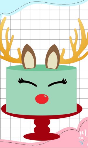 Arquivo Corte: Topo de Bolo Rena Natal 154