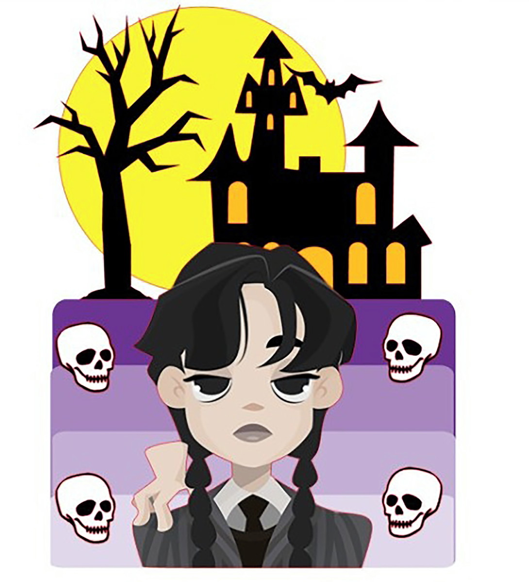 Arquivo Corte Topo de Bolo Wandinha Familia Addams 006
