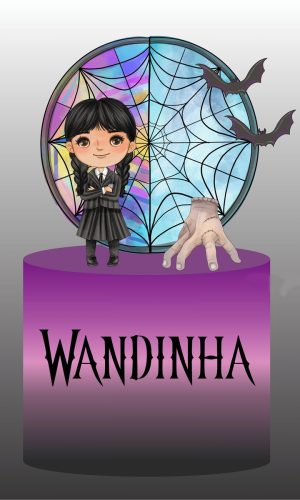 Arquivo Corte Topo de Bolo Wandinha Familia Addams 007