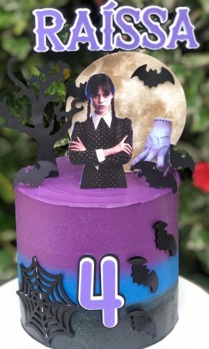 Arquivo Corte Topo de Bolo Wandinha Familia Addams 017