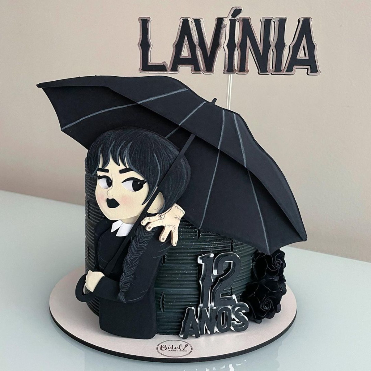 Arquivo Corte Topo de Bolo Wandinha Familia Addams 019