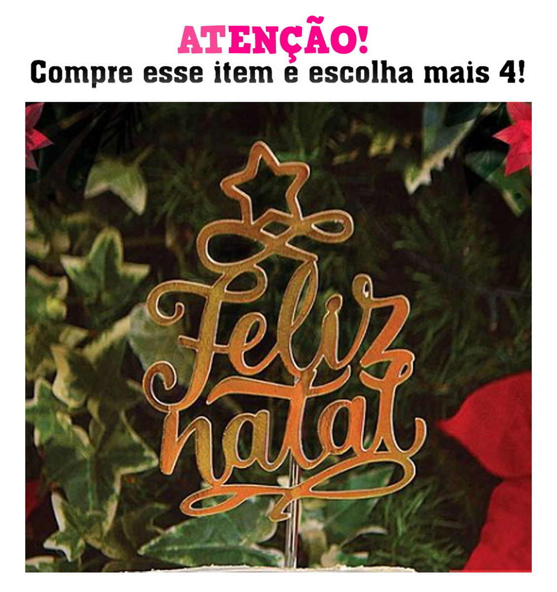 Arquivo Corte Topo Feliz Natal (com flores) 002