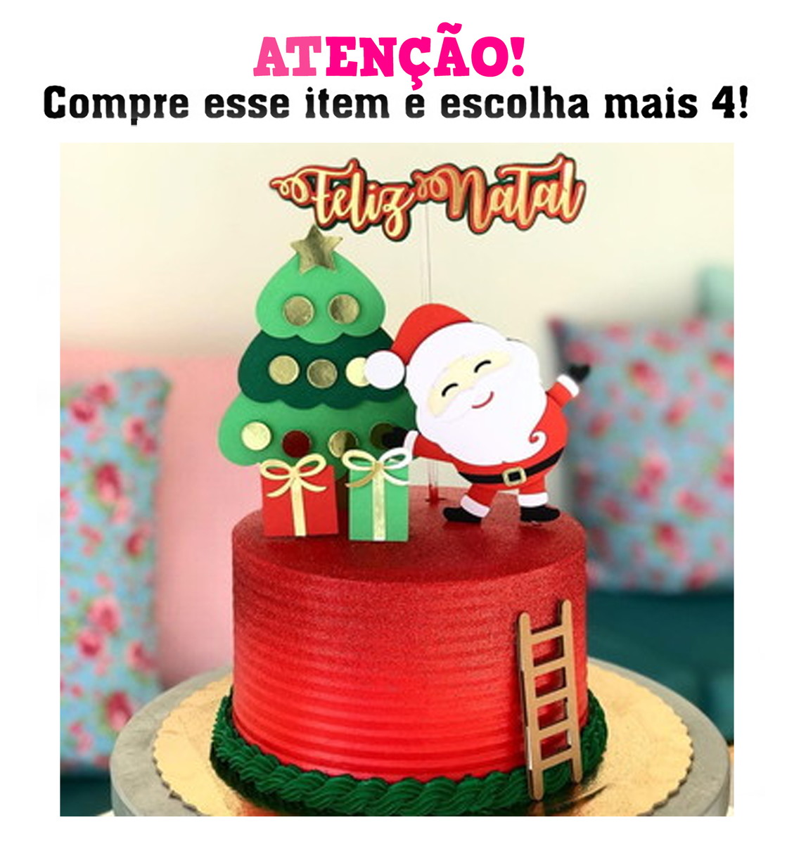 Arquivo Corte Topo Natal Papai Noel Camadas 009 - Imagem 2
