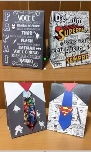 Arquivo de Corte caixas pai super heroi