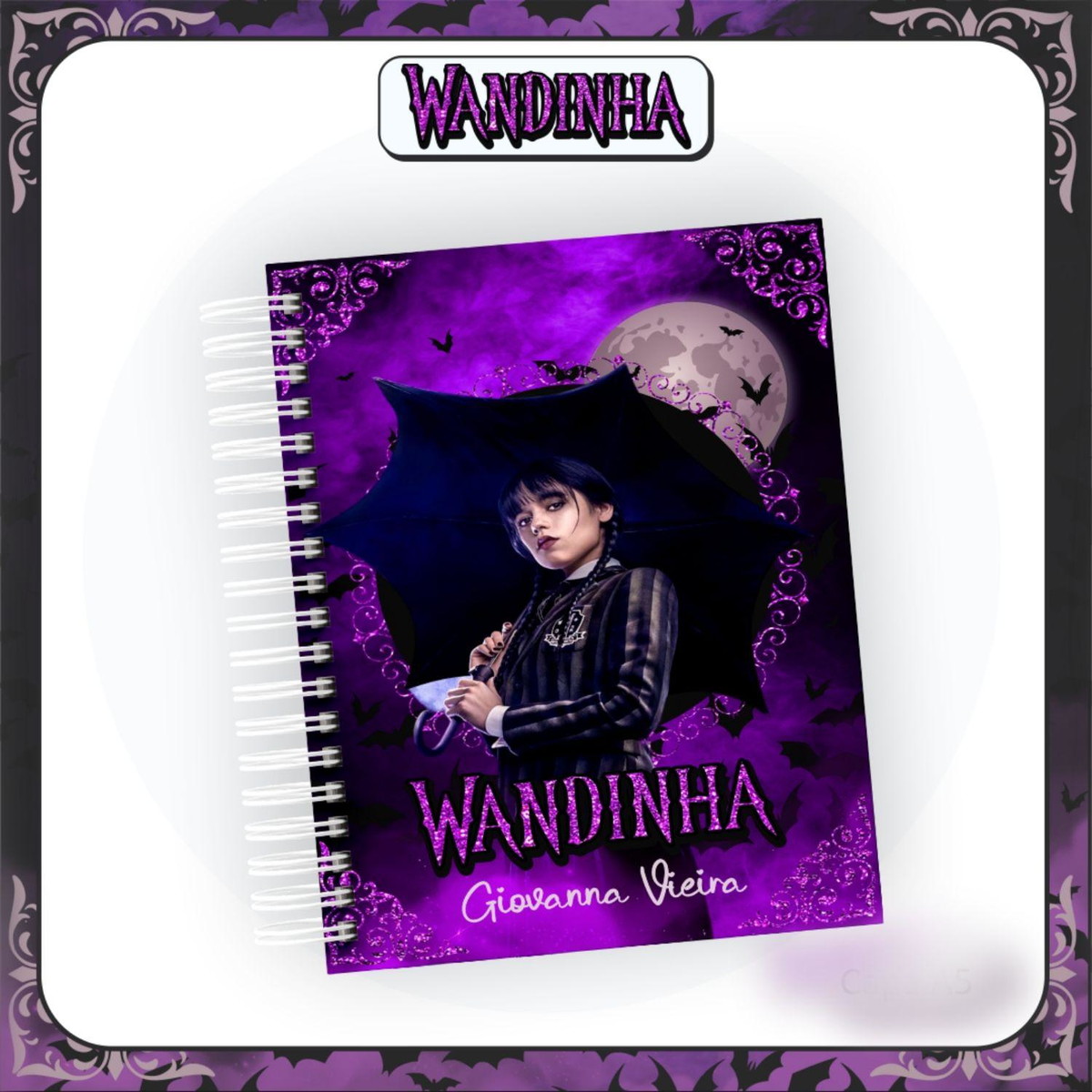 Arquivo de Corte Agenda Escolar Série Wandinha 2023 #15661