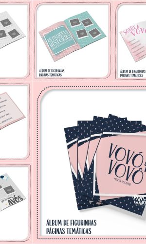 Arquivo de Corte Álbum de Figurinhas Vovó e Vovô