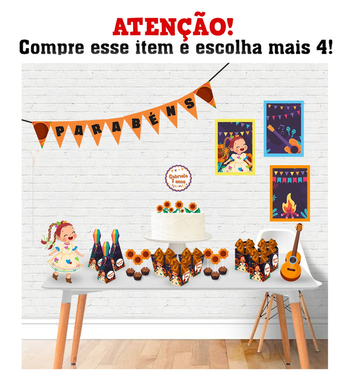 Arquivo de corte Arraiá Menina Studio e Pdf