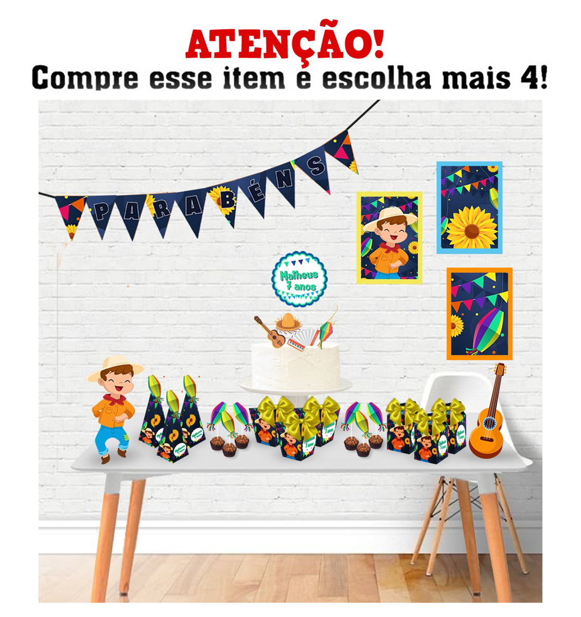 Arquivo de corte Arraiá Menino Studio e Pdf