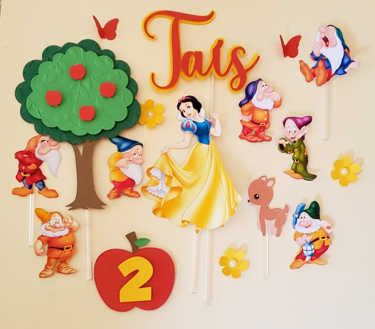 Arquivo de corte Branca de Neve topo de bolo