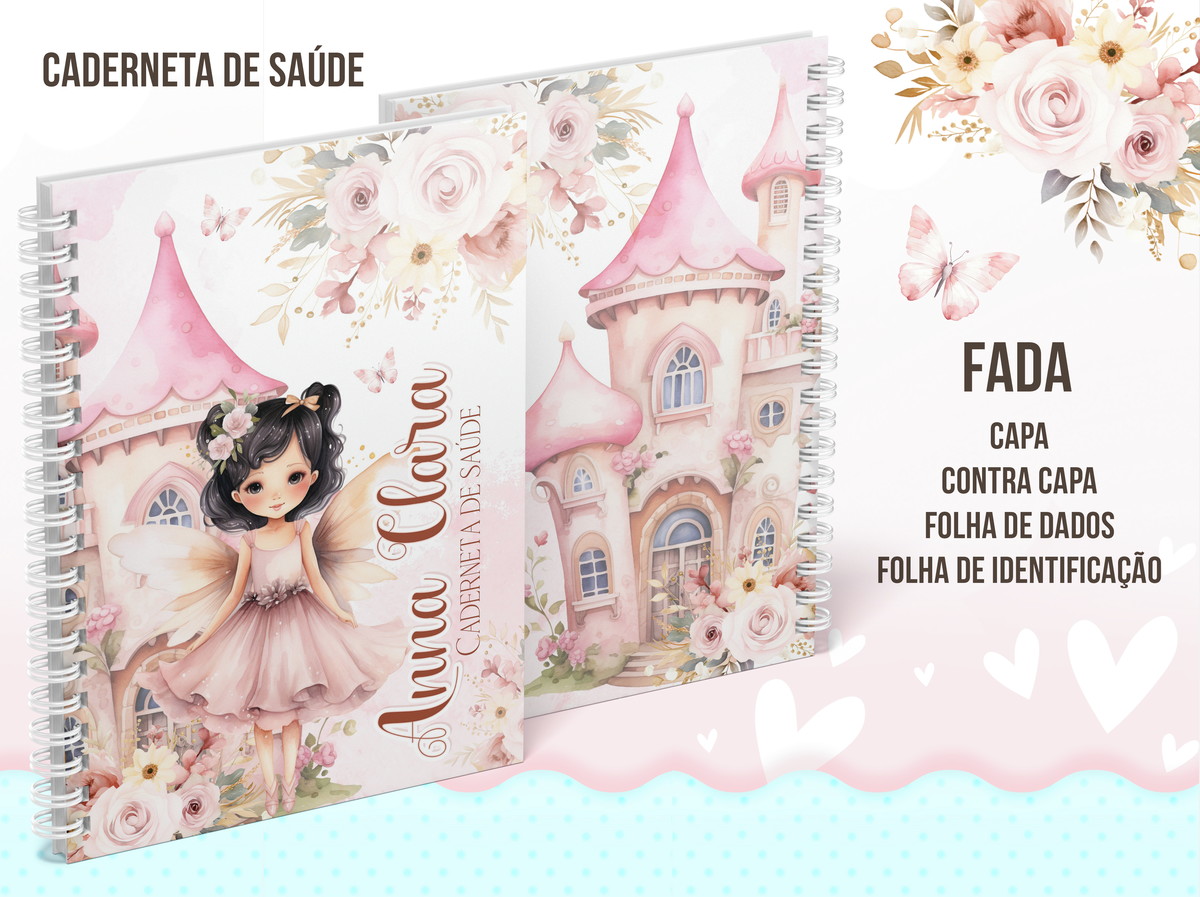 Arquivo de Corte Caderneta Fada