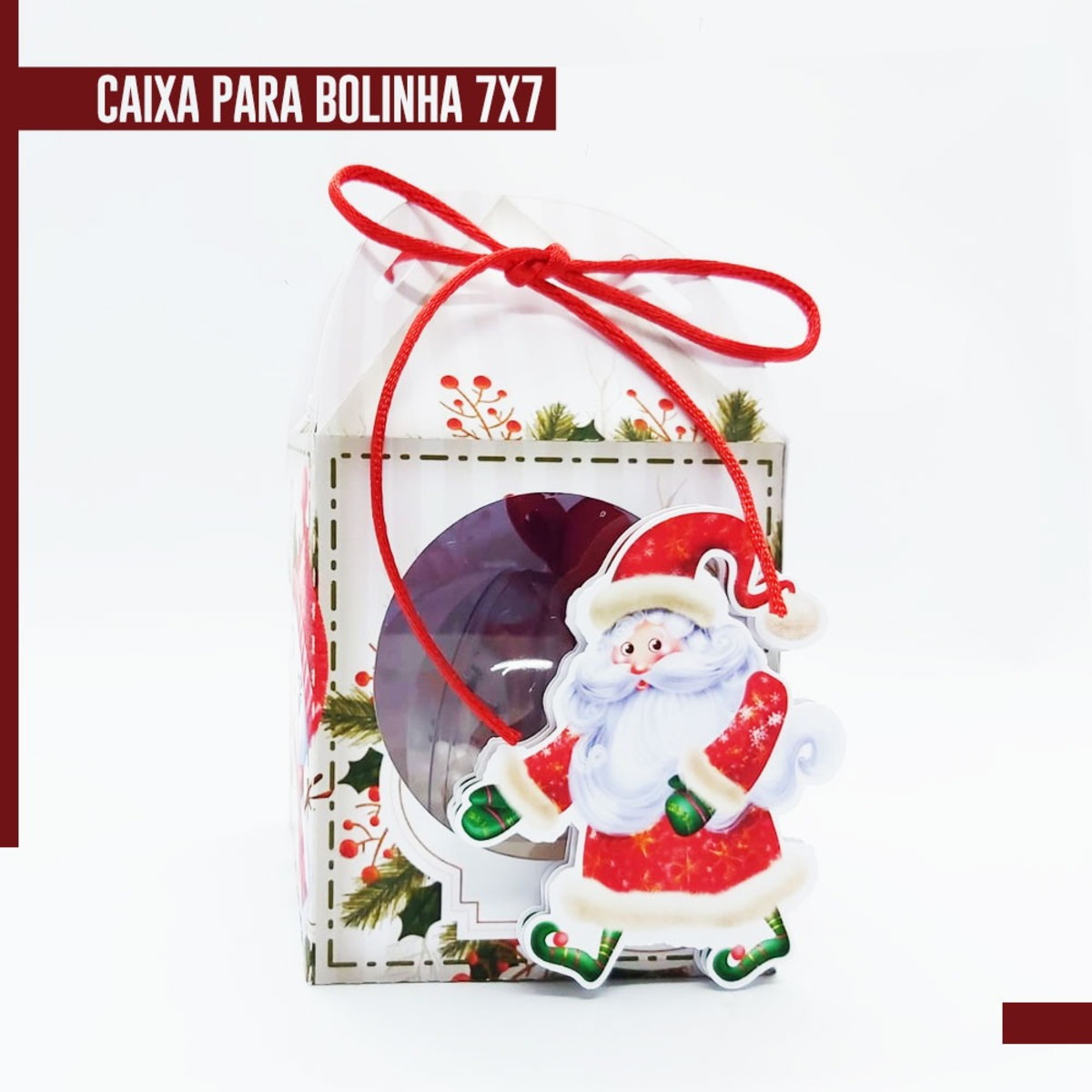 Arquivo de Corte Caixa para Bolinha de Natal - Imagem 2
