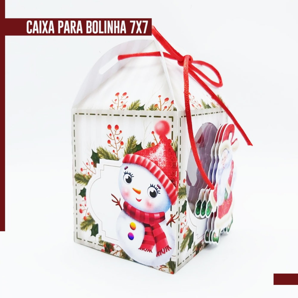 Arquivo de Corte Caixa para Bolinha de Natal - Imagem 3