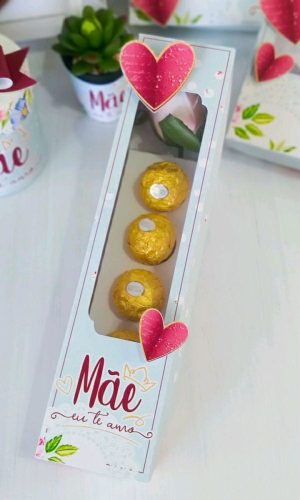 ARQUIVO DE CORTE CAIXA 5 DOCES E FLOR DIA DAS MÃES #5034