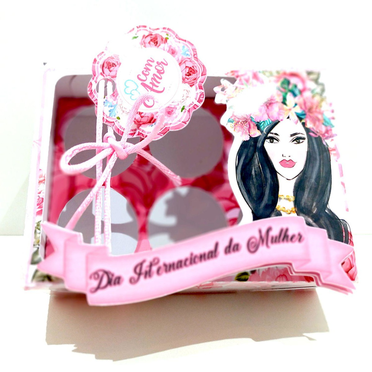 Arquivo de Corte Caixa 6 Doces Dia da Mulher #15737