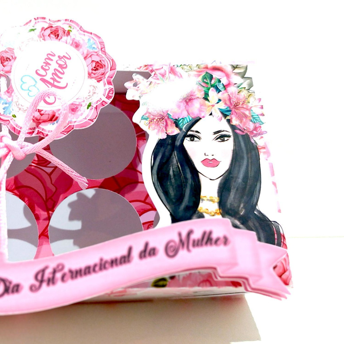 Arquivo de Corte Caixa 6 Doces Dia da Mulher #15737 - Imagem 2