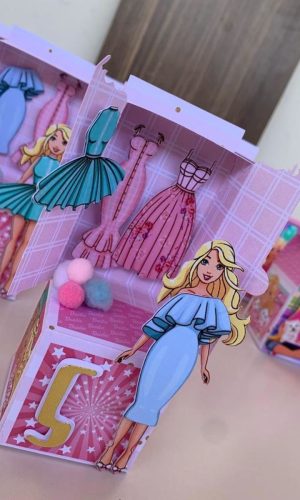 Arquivo de Corte: Caixa Barbie Troca de Roupa