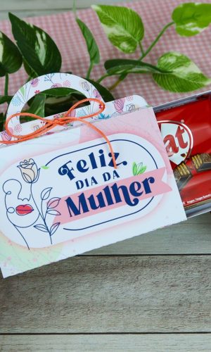 Arquivo de Corte Caixa Bolsinha Kitkat Dia da Mulher #15685