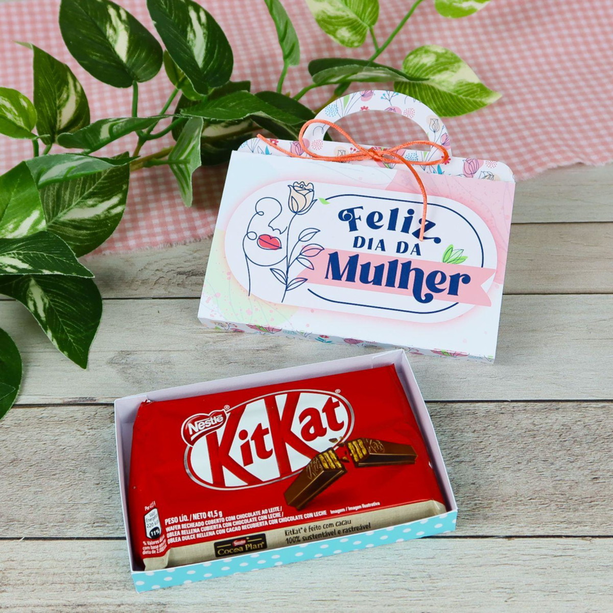 Arquivo de Corte Caixa Bolsinha Kitkat Dia da Mulher #15685 - Imagem 3
