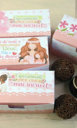 Arquivo de Corte Caixa 2 Doces Dia das Maes