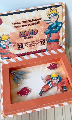 Arquivo de Corte Caixa Convite Naruto