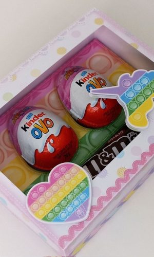 ARQUIVO DE CORTE CAIXA KINDER OVO POP IT MENINA #13755