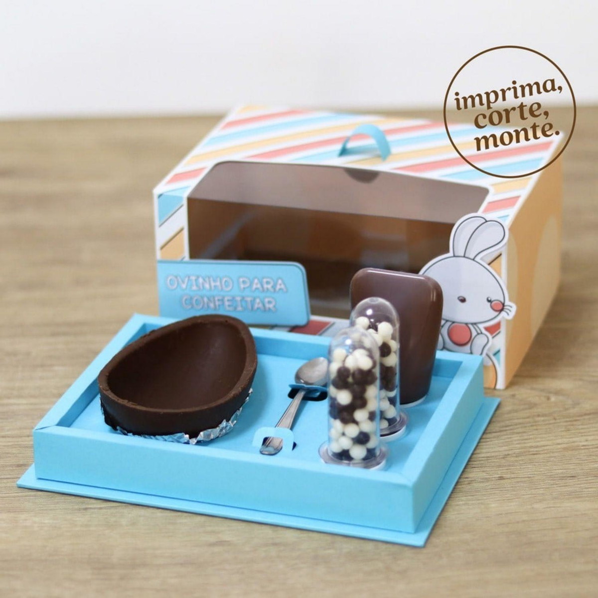 Arquivo de Corte Caixa Kit Confeiteiro Pascoa #13805 - Imagem 2