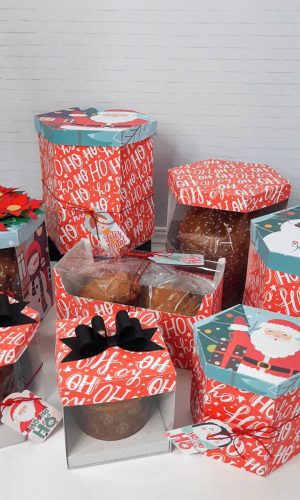 Arquivos de Corte Coleção de Caixas para Panetone de Natal