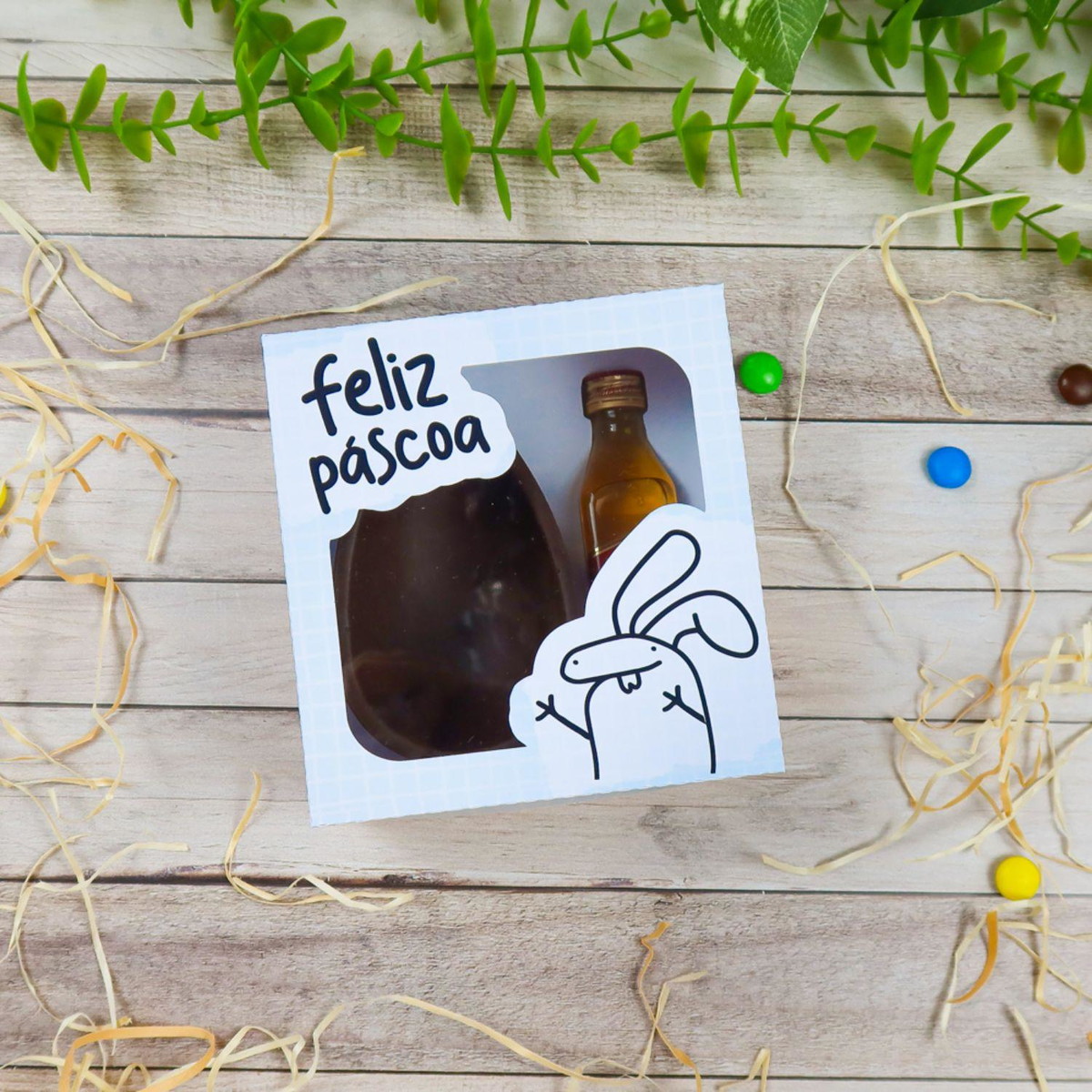ARQUIVO CAIXA OVO 150g E MINI BEBIDA FLORK PASCOA #13601 - Imagem 2