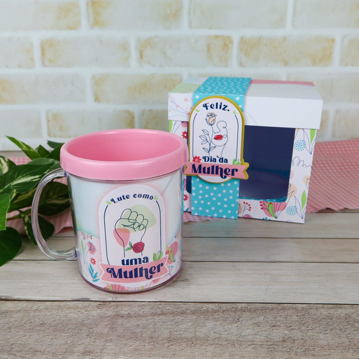 Arquivo de Corte Caixa para Caneca Dia da Mulher #15693